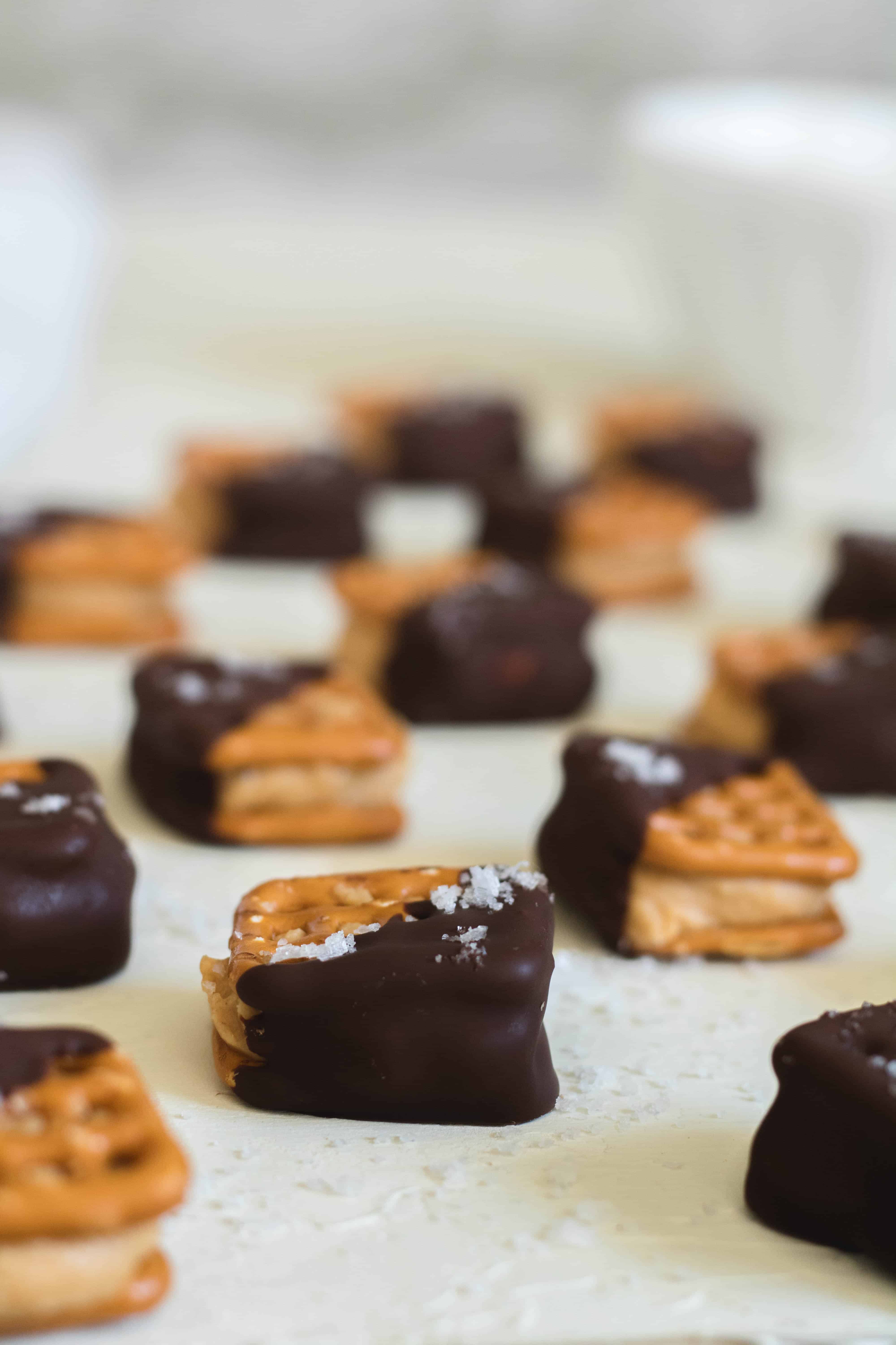 Délicieuses bouchées de Buckeye au beurre d'arachide