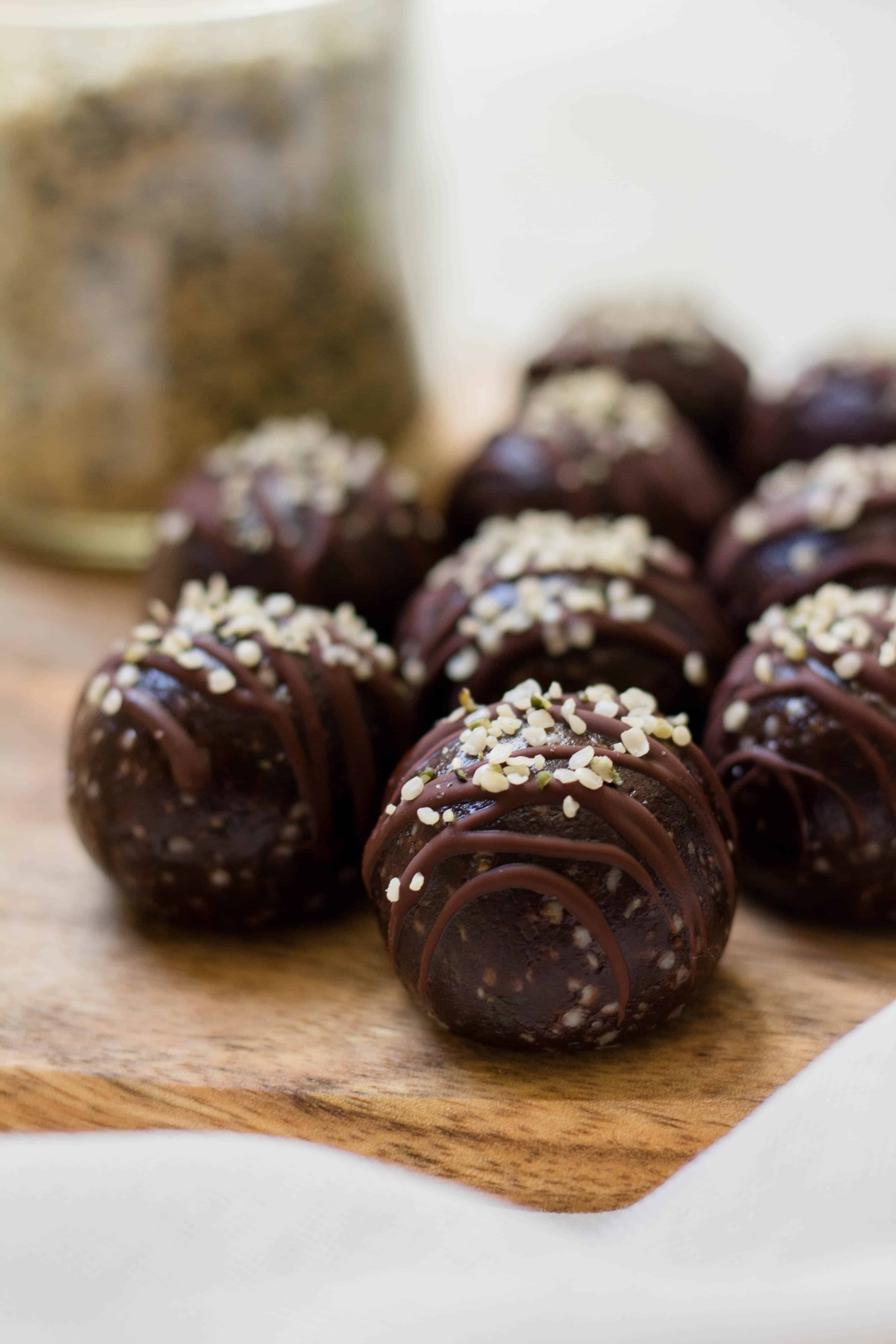 Recette de boules de chocolat végétaliennes