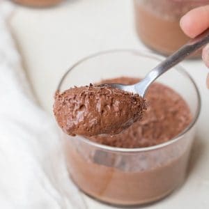 mousse au chocolat vegan avec aquafaba