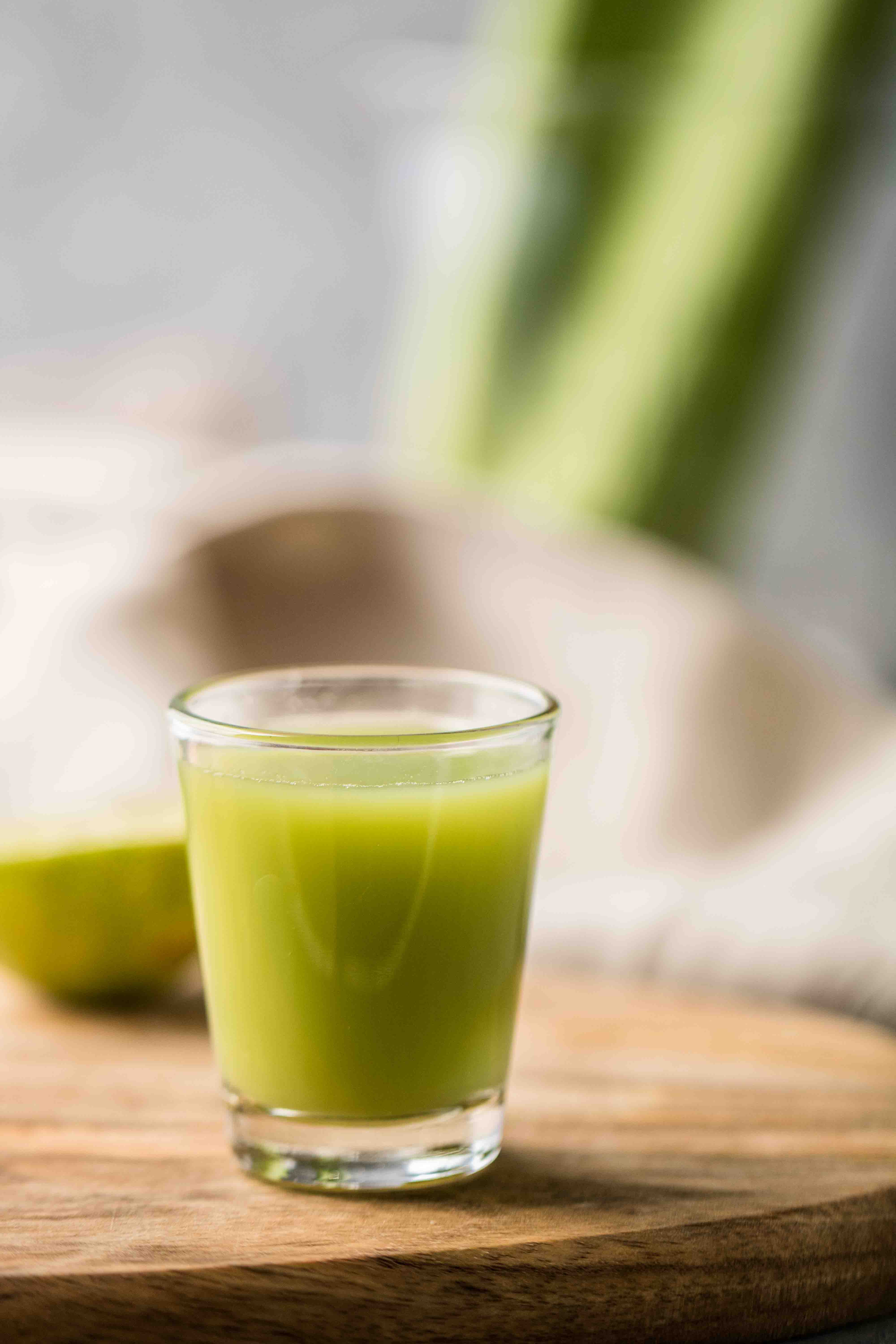 Shot santé vert pour un corps sain