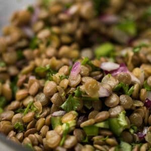 Salade de lentilles méditerranéenne saine et rapide