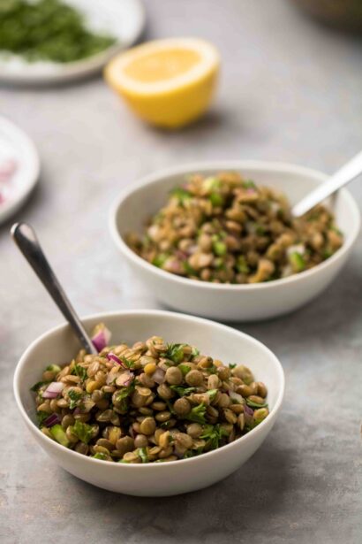 Une salade de lentilles méditerranéenne rapide et saine