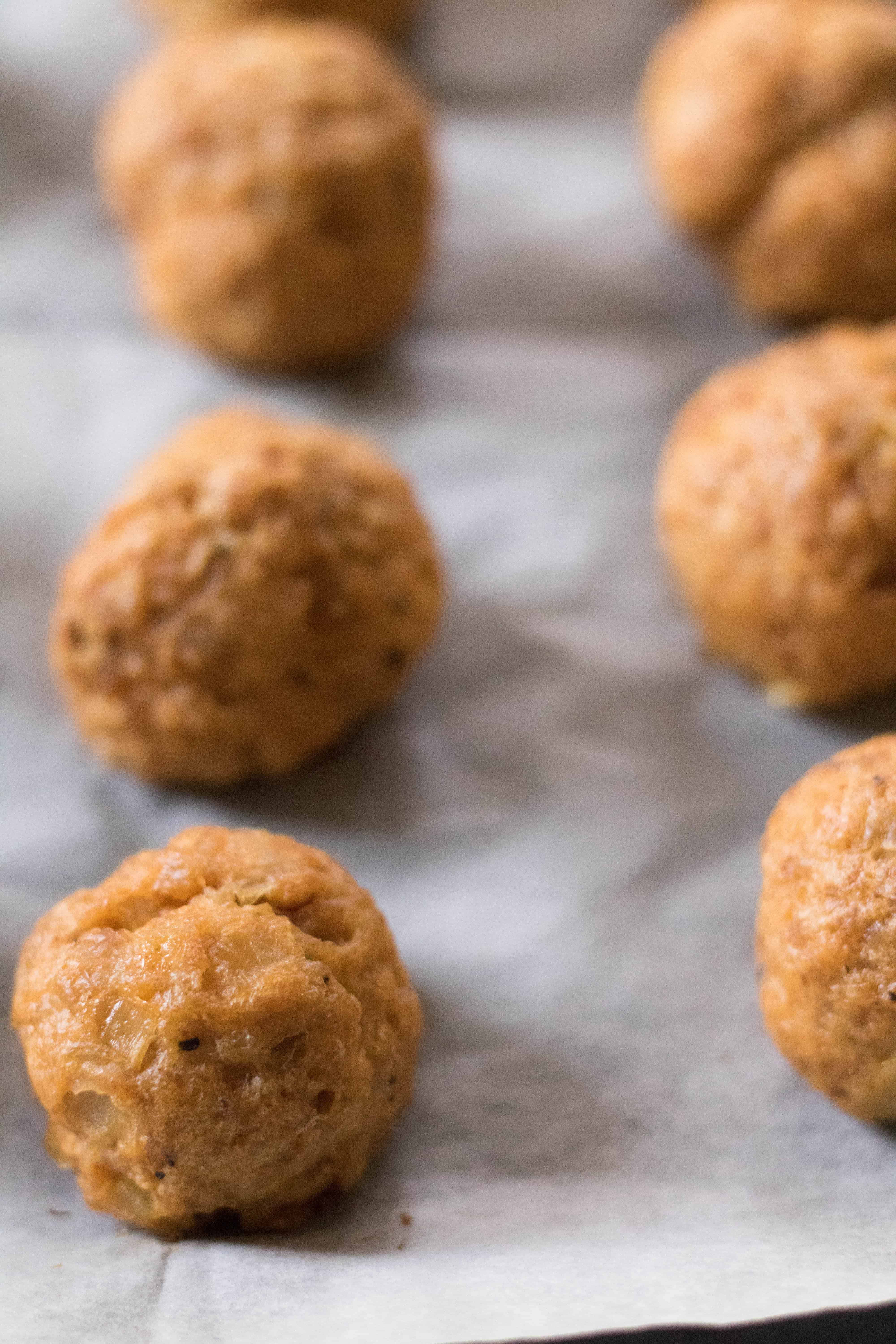 Boulettes de poulet cuites au four