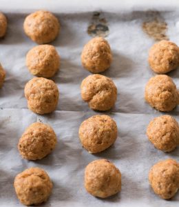 Boules de poulet buffalo après cuisson