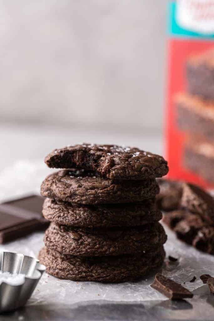 Cookies au brownie empilés