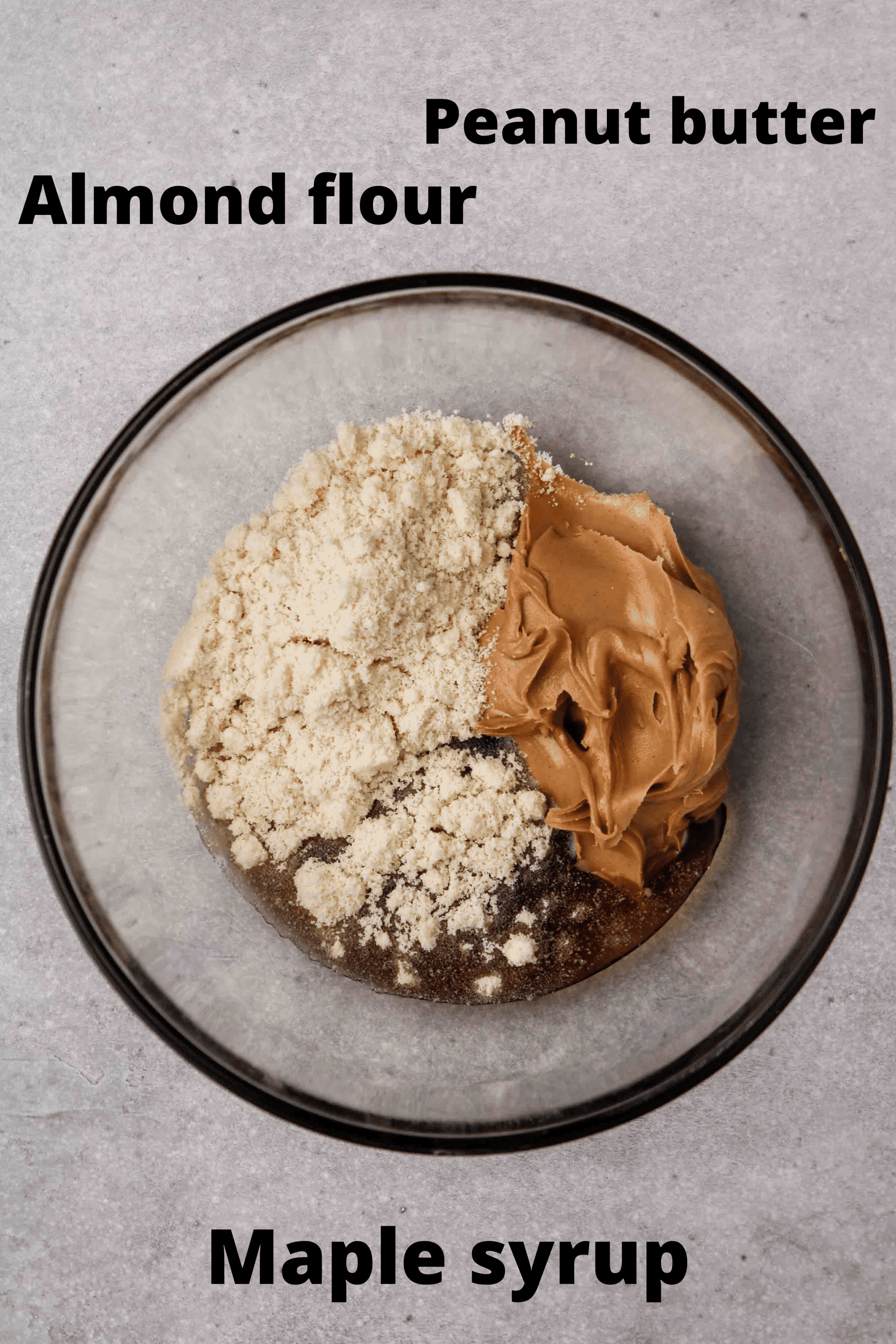 Ingrédients pour cookies vegan à la pâte d’arachide sans cuisson