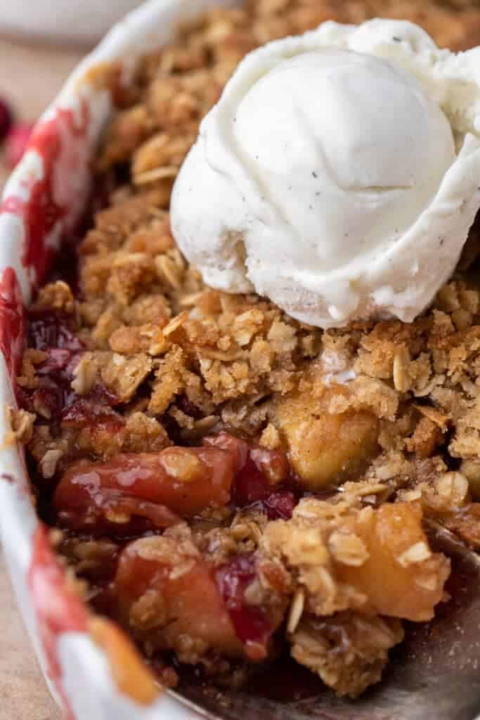 Cranberry apple crisp