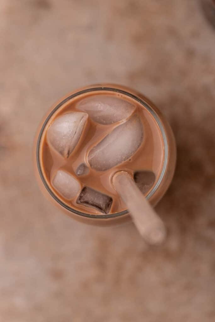 vue plongeante du cold brew mocha creme