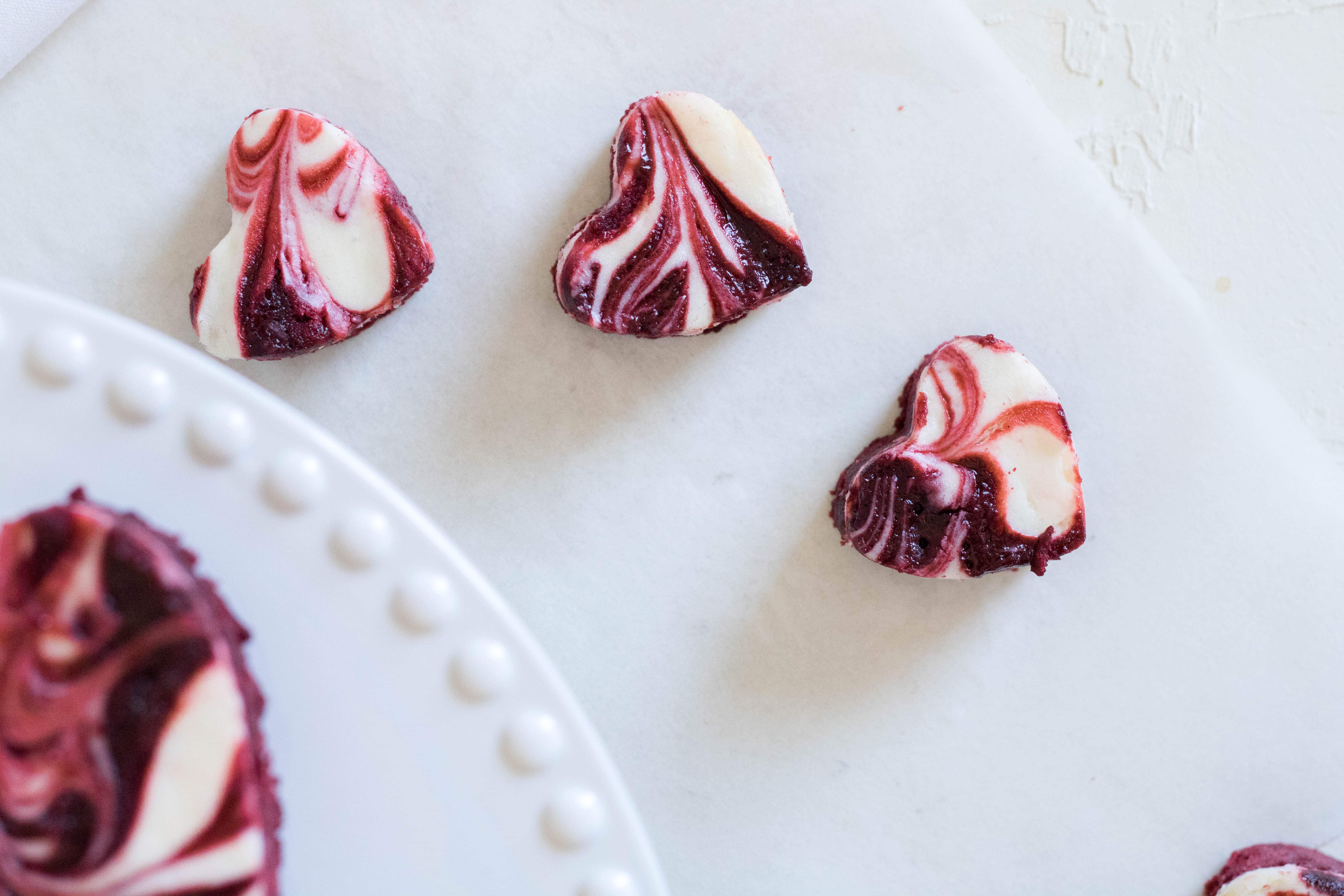bouchées de brownies velvet rouge