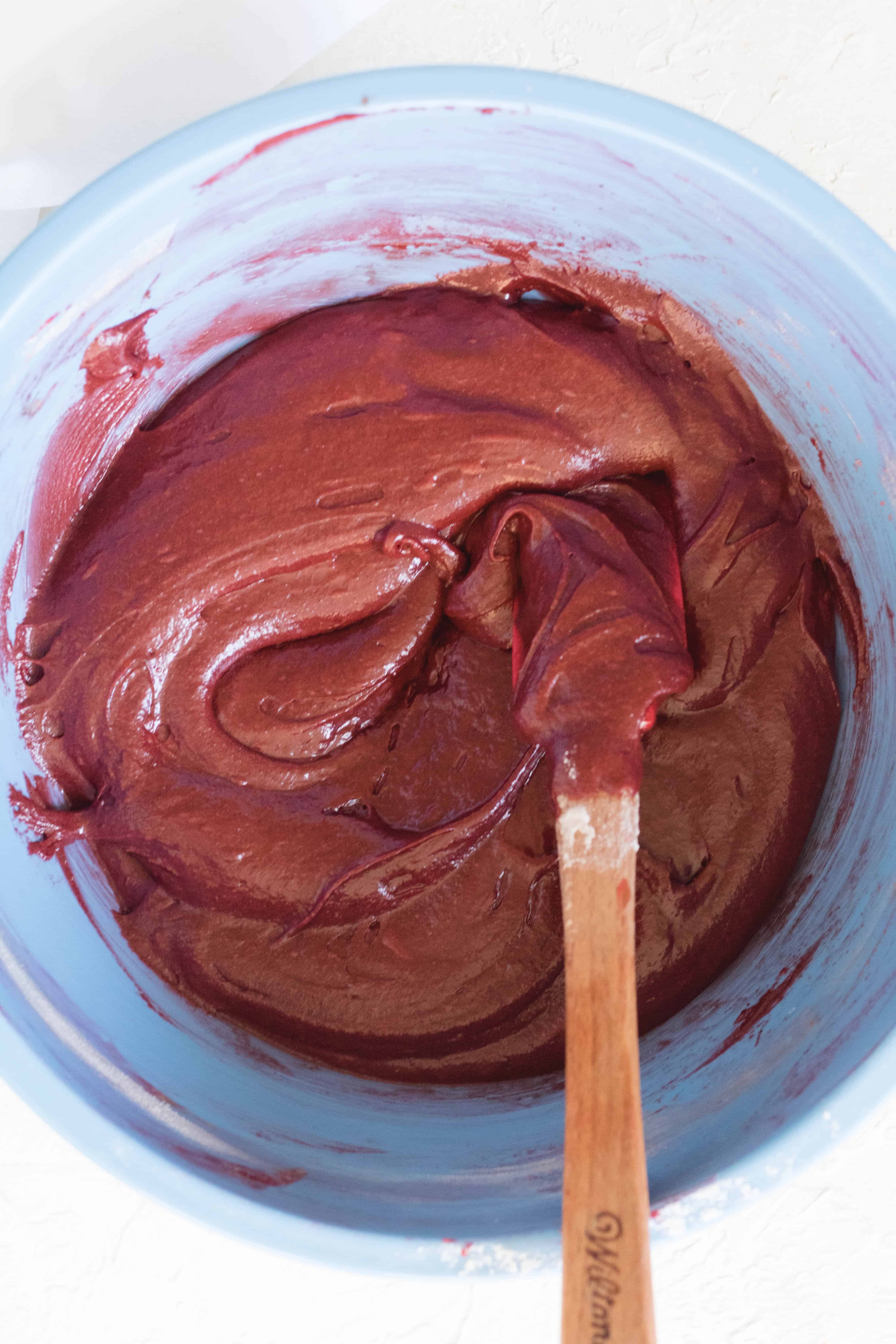 pâte de brownie velvet rouge