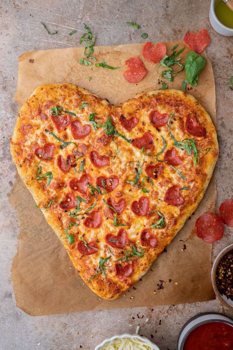 Recette de pizza en forme de cœur pour la Saint-Valentin