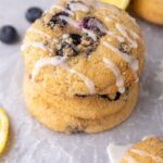 Recette imitation de biscuits moelleux aux myrtilles et crumble | Cookies tendres au crumble de myrtilles