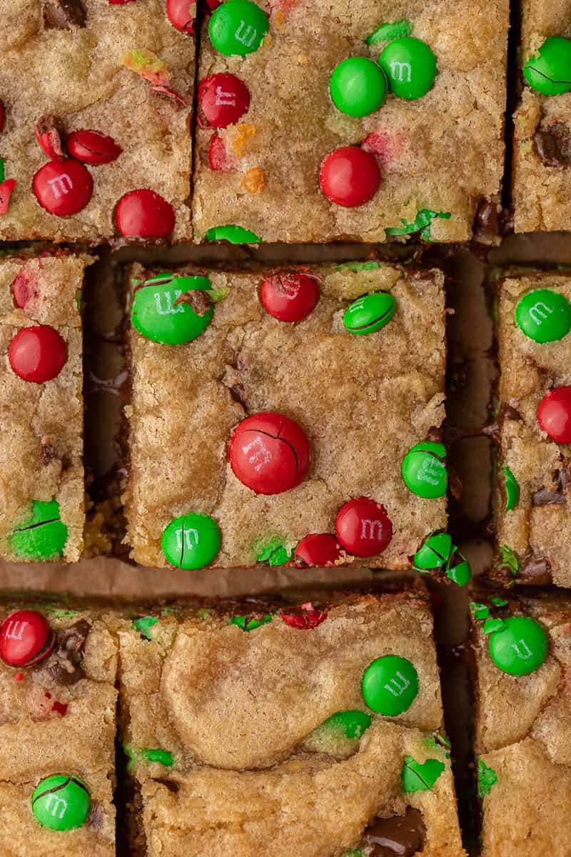 Les meilleurs blondies de Noël aux M&M’s
