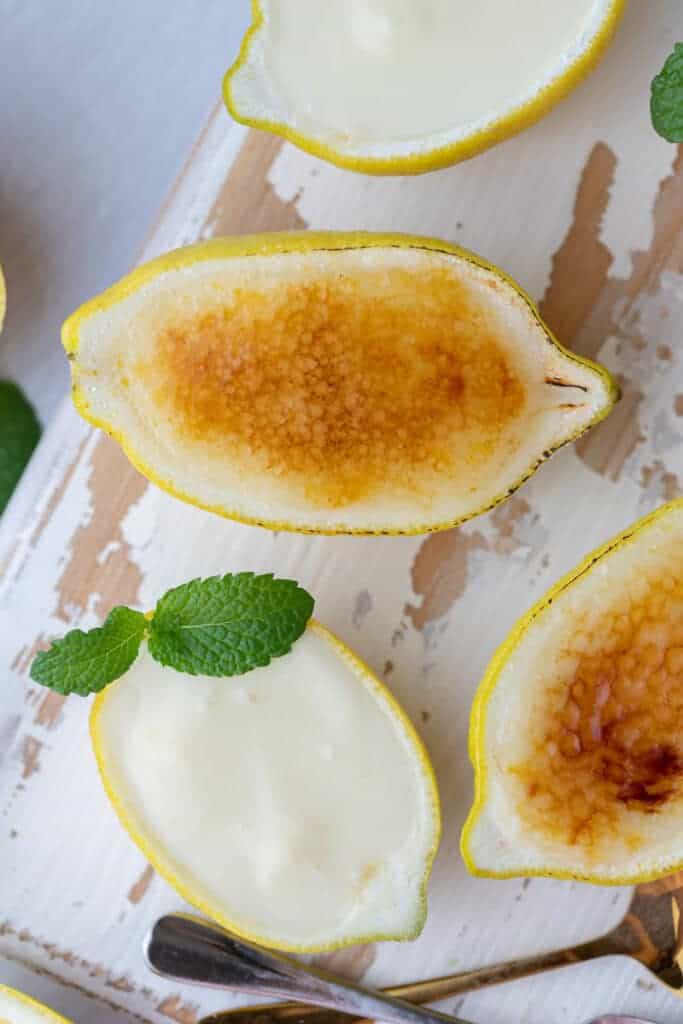 posset au citron avec un torched