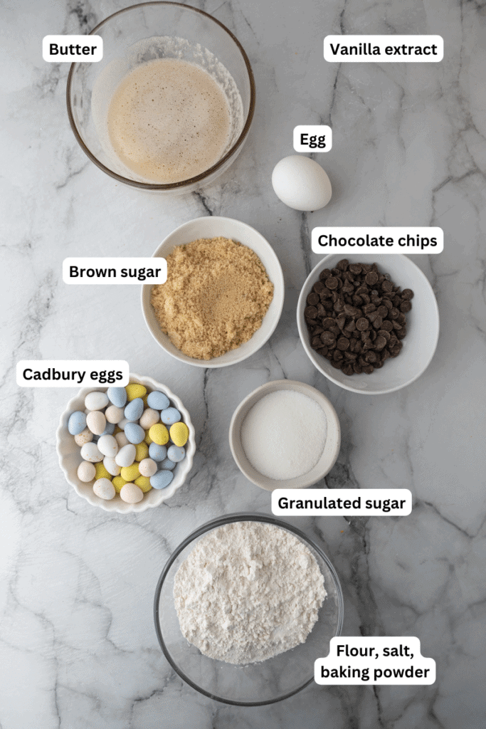 Ingrédients sur le plan de travail