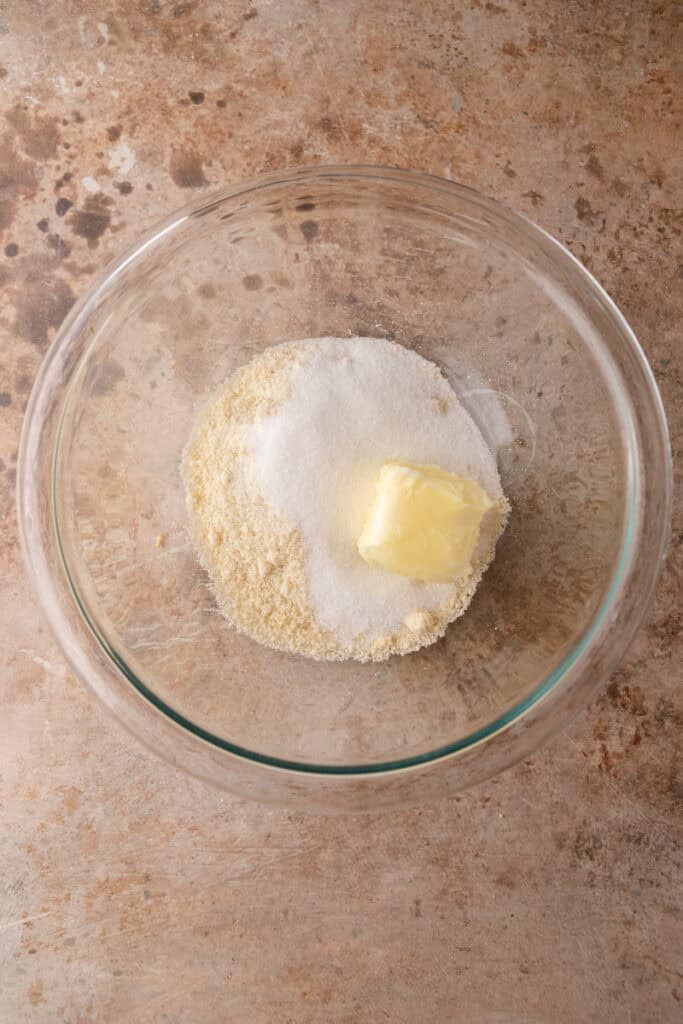 ingrédients non mélangés dans un bol