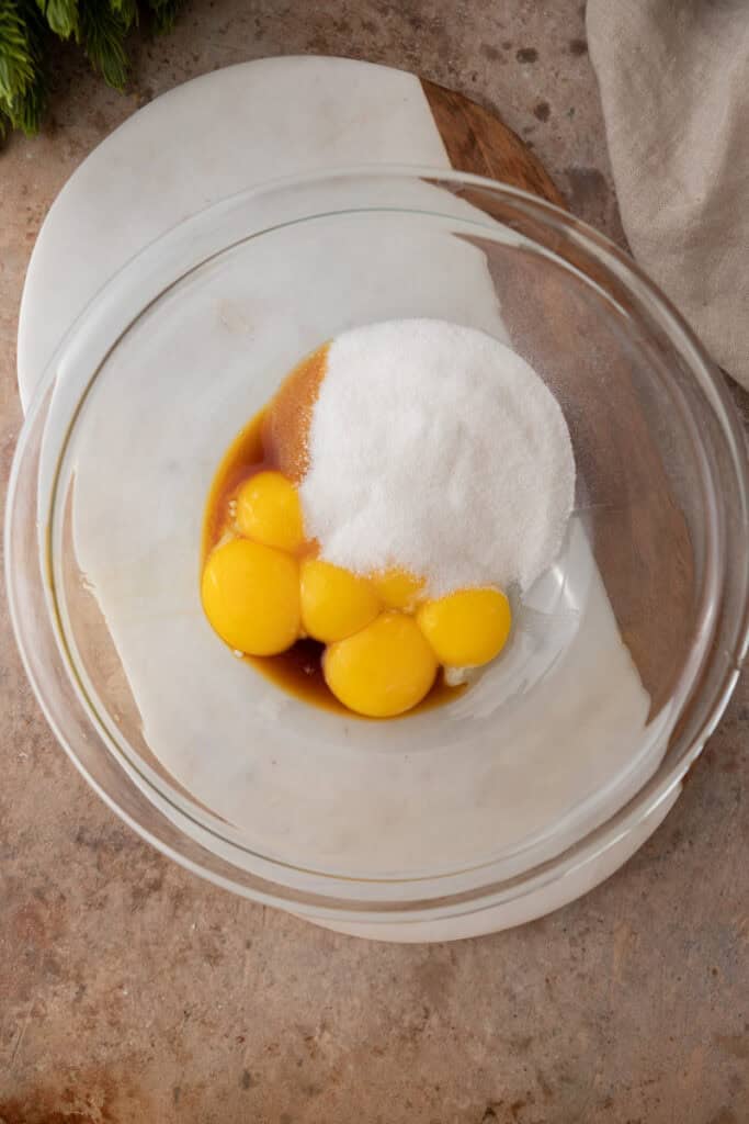 ingrédients non mélangés dans un bol