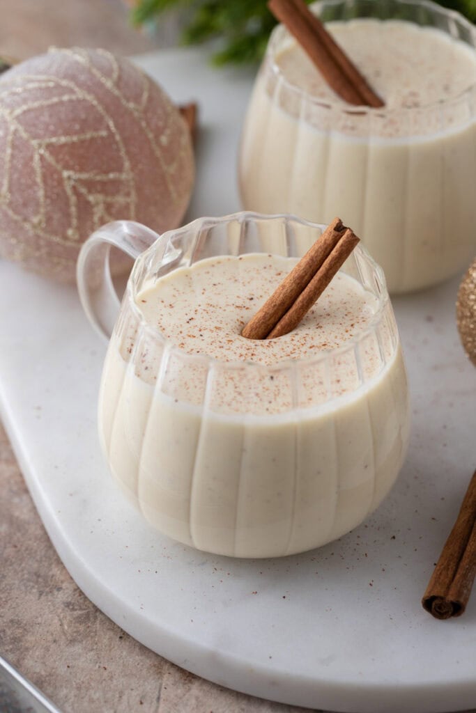 recette de lait de poule maison vue d’un peu plus loin